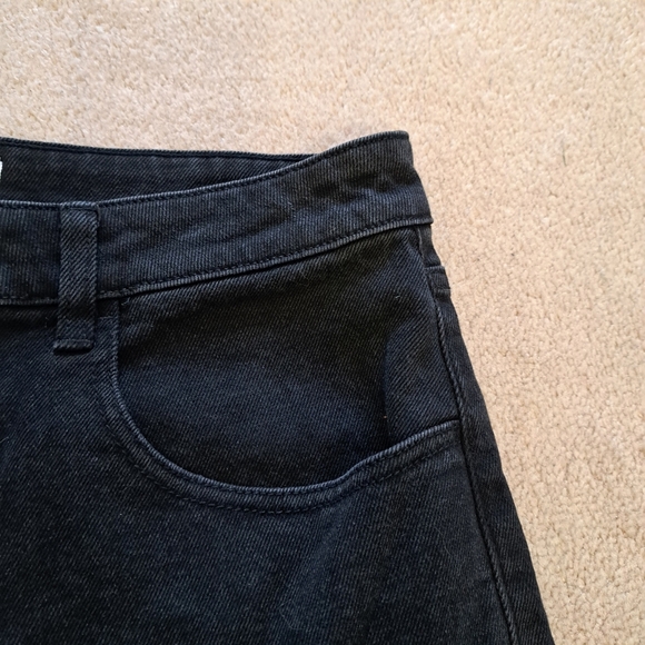 Steve Madden Denim Shorts Women's Medium Black High Rise Jean Stretch New! - Picture 4 of 10